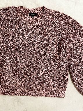 Lola Rose-Blend Chunky Knit Sweater - Pink/Black